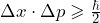 \Delta x \cdot \Delta p \geqslant \frac{\hbar}{2}