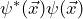 \psi^*(\vec{x}) \psi(\vec{x})